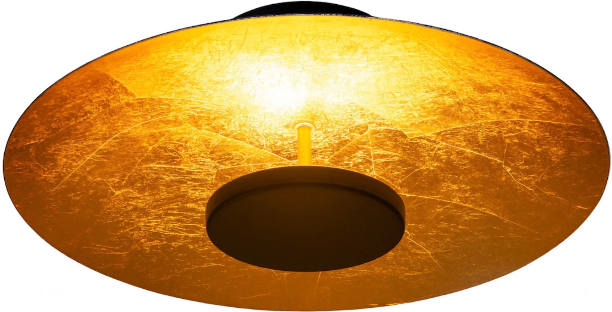 Näve LED-Wand- u. Deckenleuchte, inkl. Leuchtmittel Ø40cm gold/schwarz günstig online kaufen