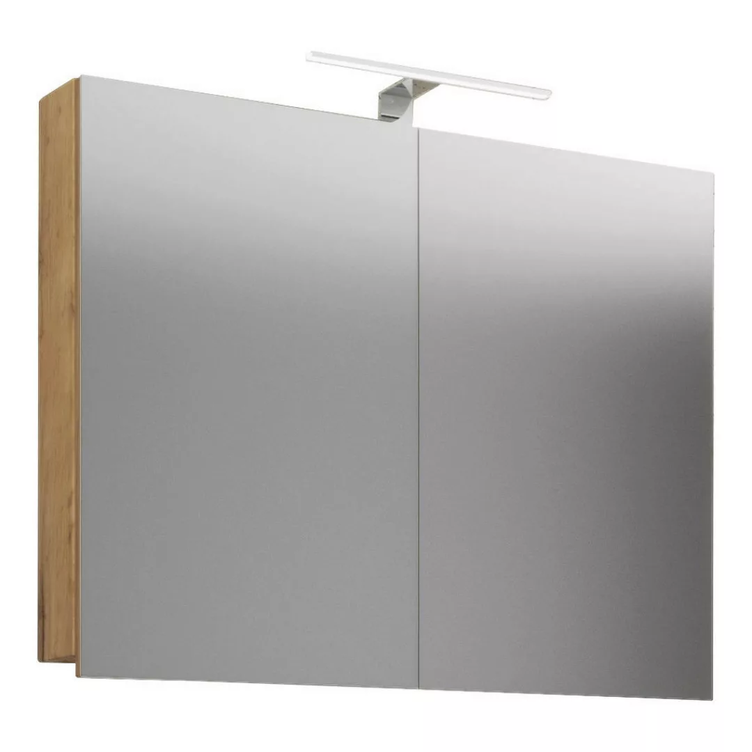 Spiegelschrank Badinos Eiche Honig Nachbildung B/H/T: ca. 60x42x12 cm günstig online kaufen