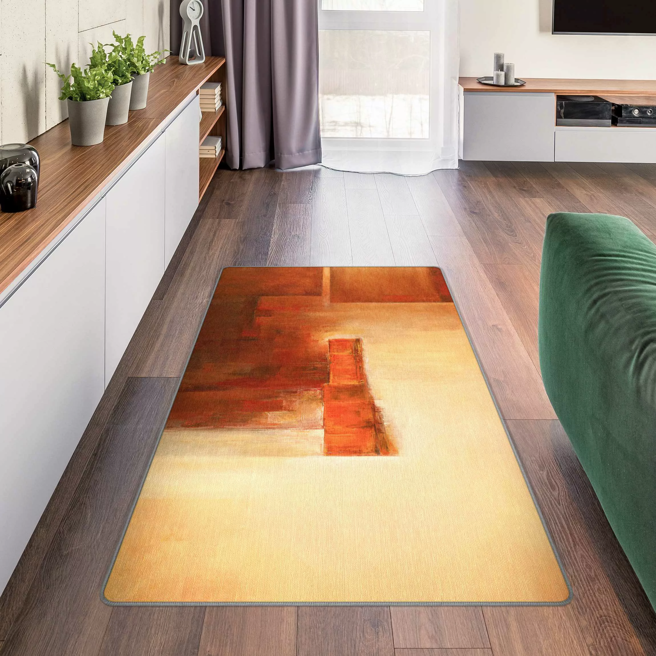 Teppich Balance Orange Braun günstig online kaufen