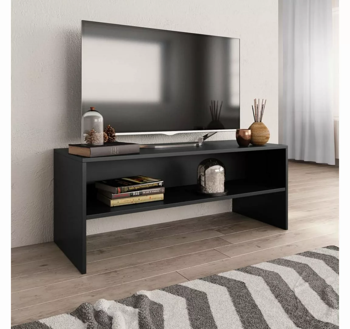 vidaXL TV-Schrank TV-Schrank Schwarz 100 x 40 x 40 cm Spanplatte Lowboard günstig online kaufen