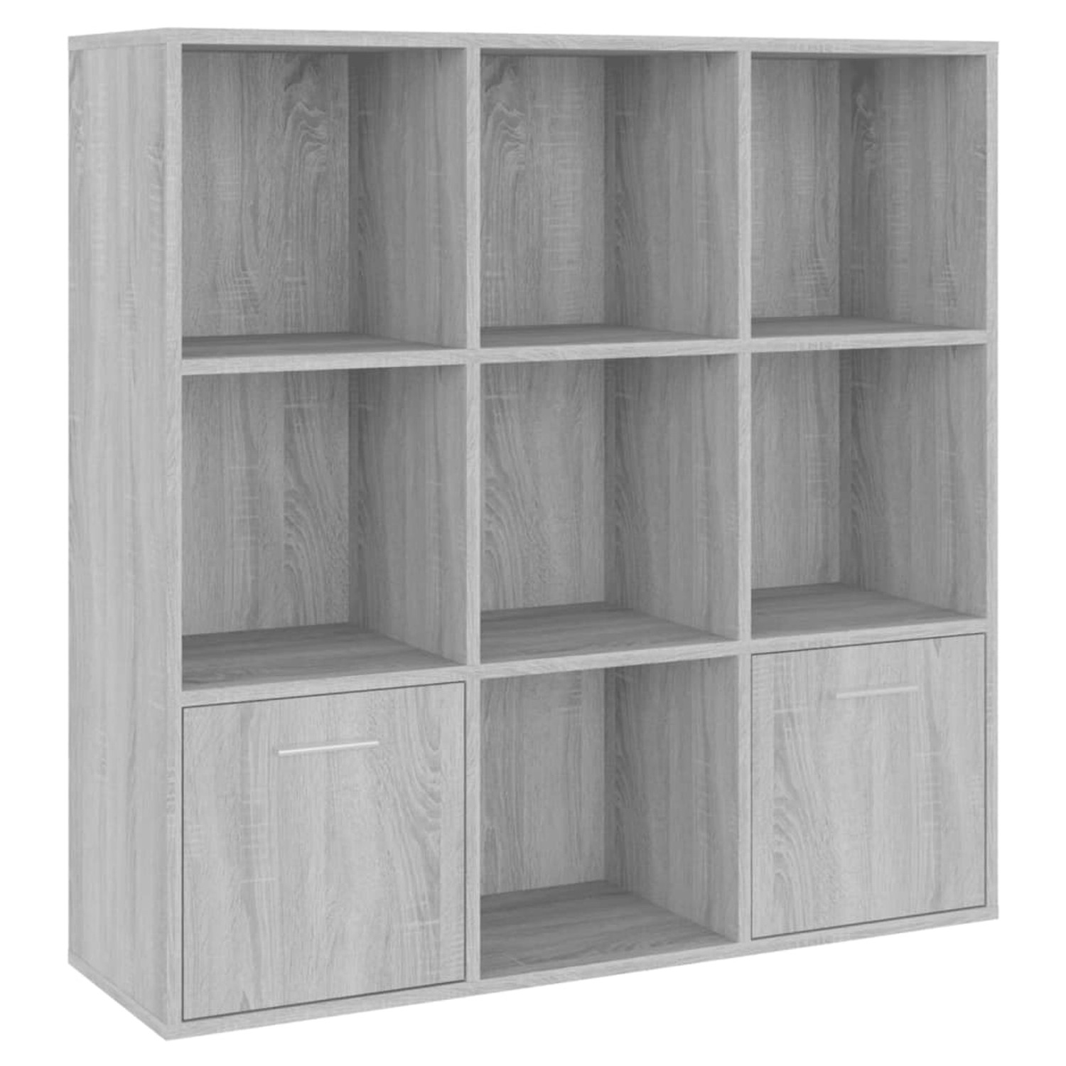 vidaXL Bücherschrank Sonoma 98x30x98 cm Grau günstig online kaufen