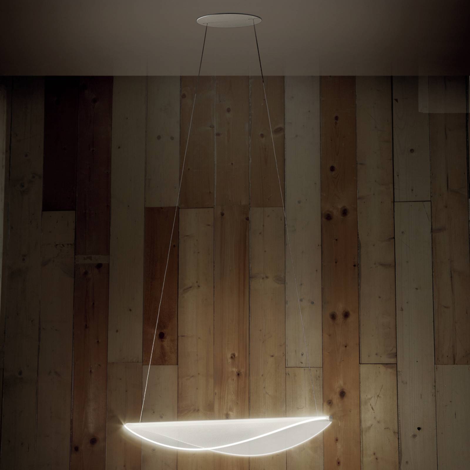 Stilnovo Diphy LED-Pendellampe weiß Länge 53,6 cm günstig online kaufen