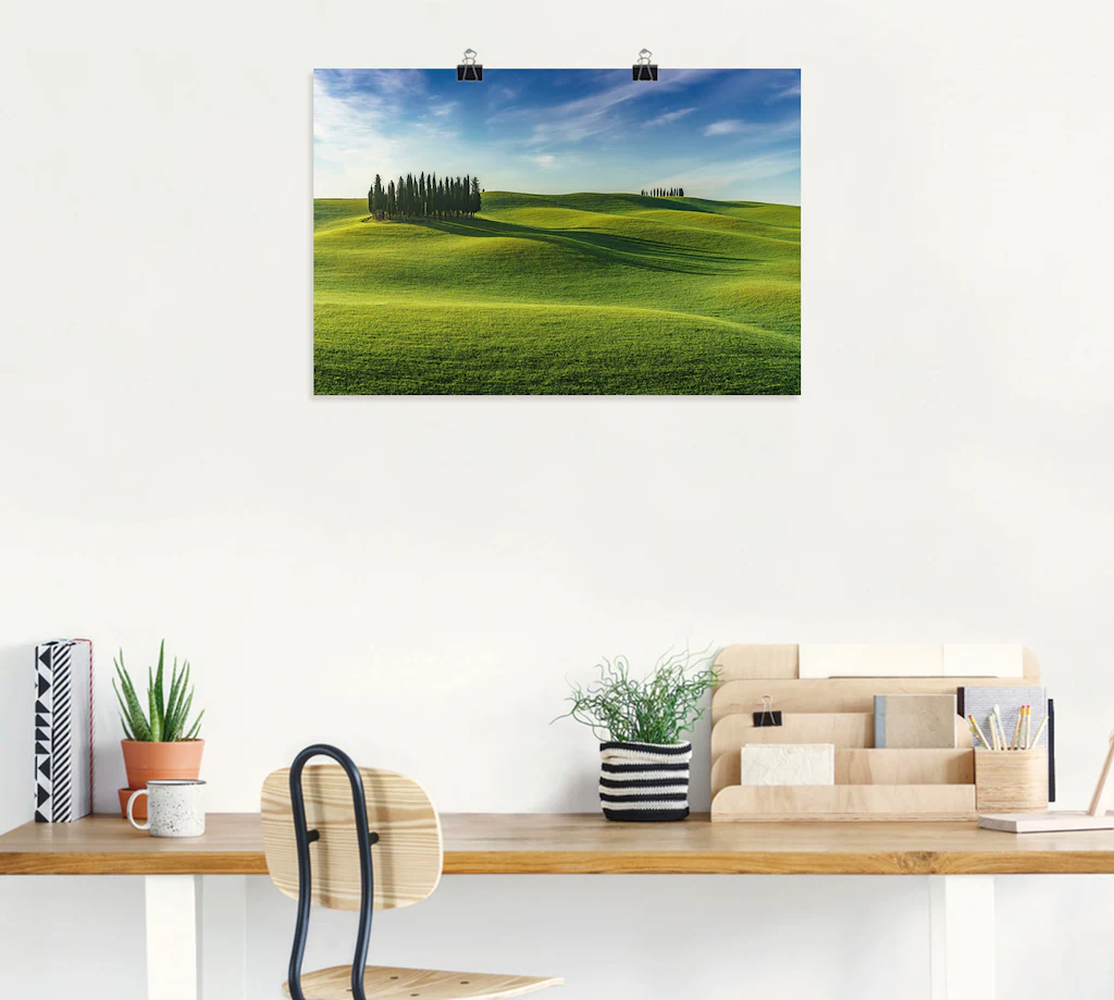 Artland Poster »Val d'Orcia Toskana Italien«, Wiesen & Baumbilder, (1 St.), günstig online kaufen
