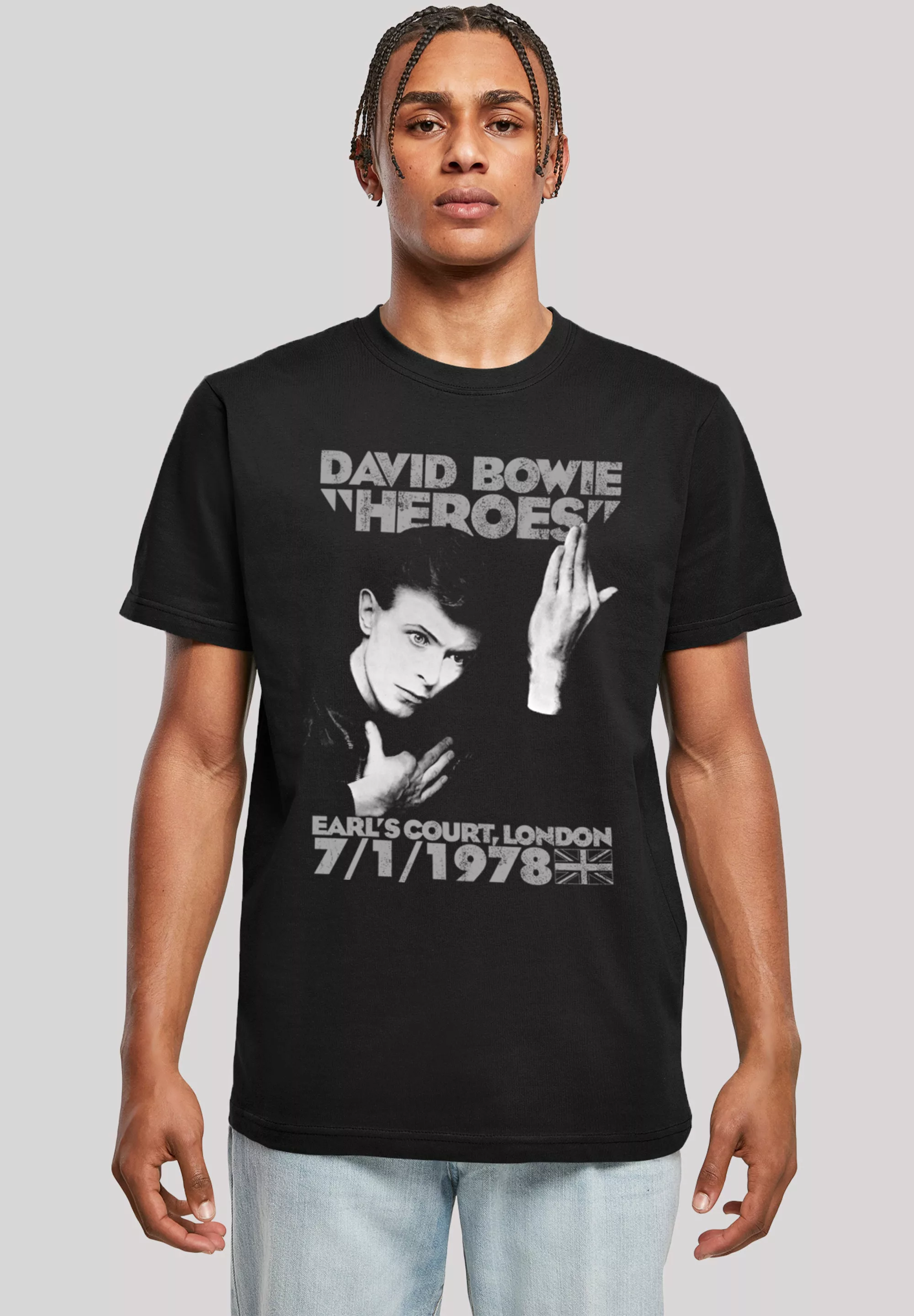 F4NT4STIC T-Shirt "David Bowie Earls Court Heroes", Print günstig online kaufen