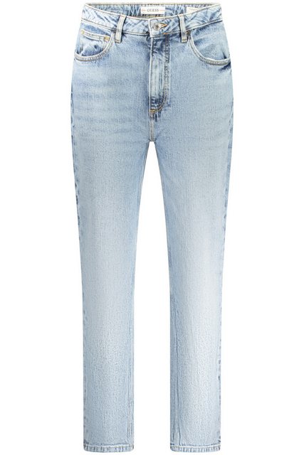 GUESS JEANS 5-Pocket-Jeans Nachhaltige Damen Mom-Jeans Blau mit Used-Effekt günstig online kaufen