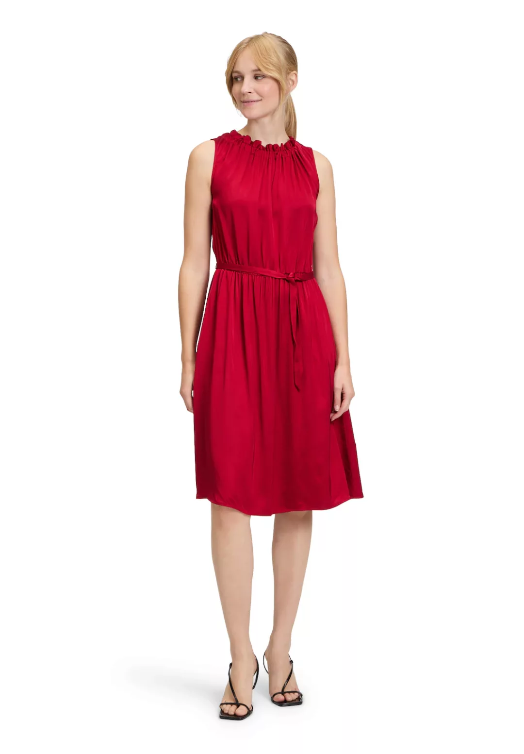 Betty&Co Sommerkleid "Betty & Co Freizeitkleid mit Bindegürtel", Raffung günstig online kaufen