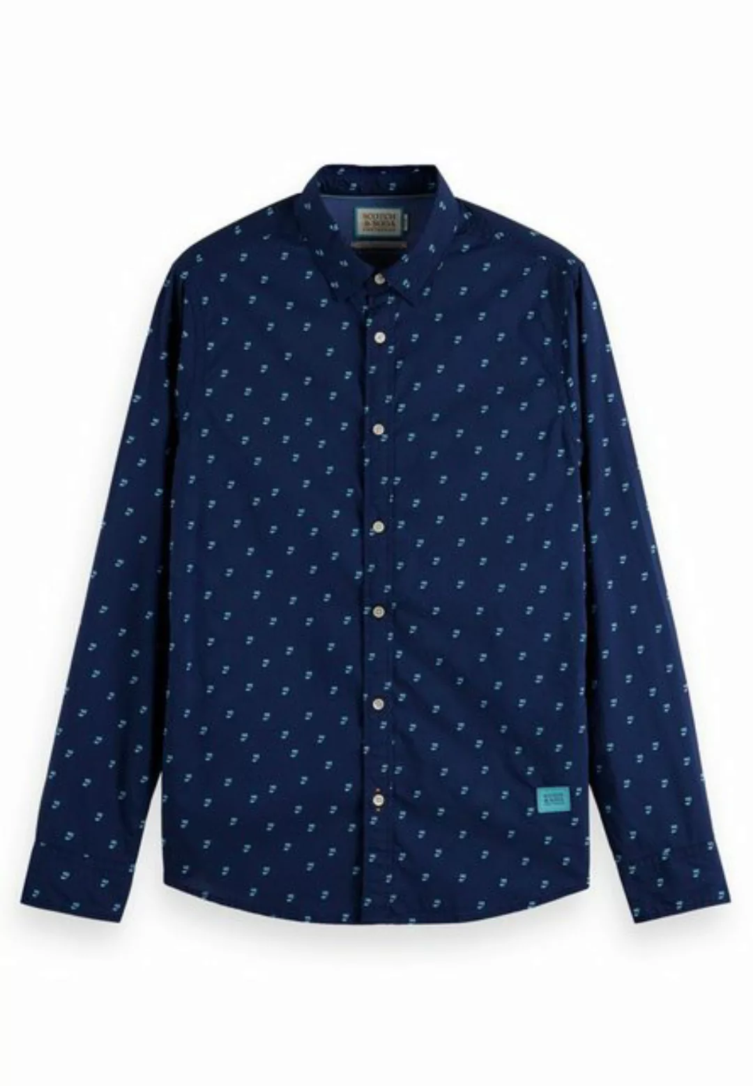 Scotch & Soda Langarmhemd Hemd Langarmhemd Ditsy AOP printed poplin shirt ( günstig online kaufen