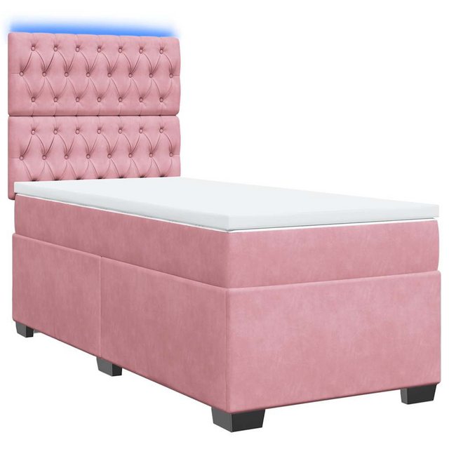 vidaXL Bett Boxspringbett mit Matratze Rosa 80x200 cm Samt günstig online kaufen