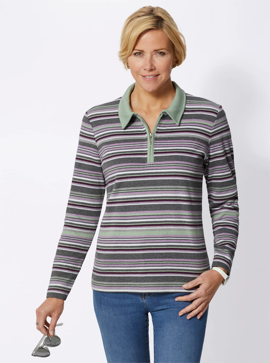 Casual Looks Poloshirt "Winter-Shirt", (1 tlg.) günstig online kaufen