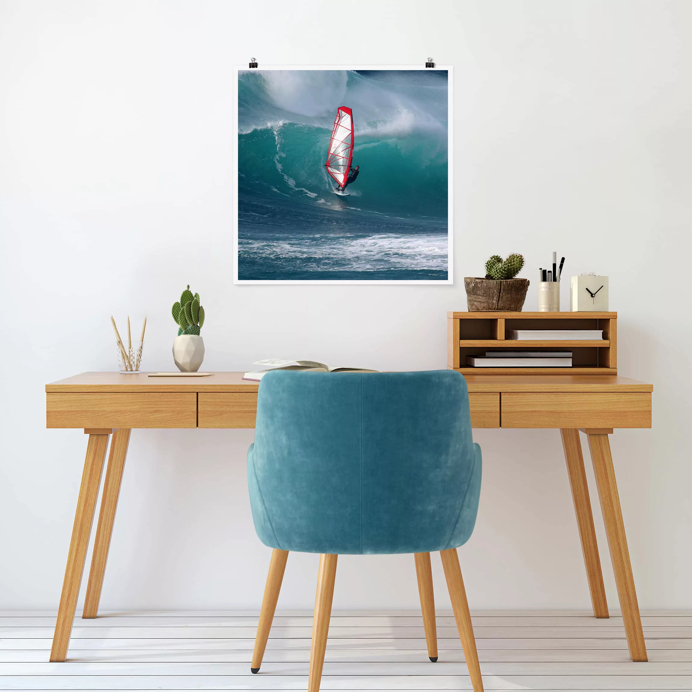 Poster Portrait - Quadrat The Surfer günstig online kaufen