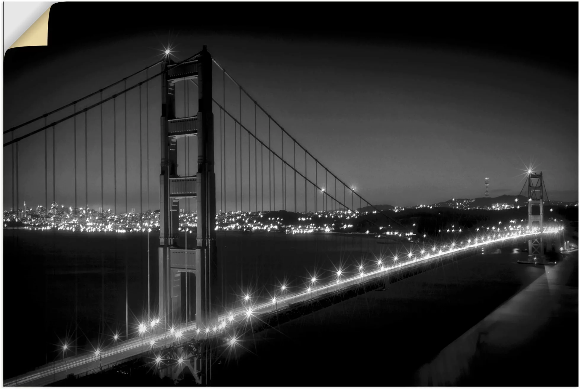 Artland Wandbild "Golden Gate Bridge am Abend", San Francisco, (1 St.), als günstig online kaufen