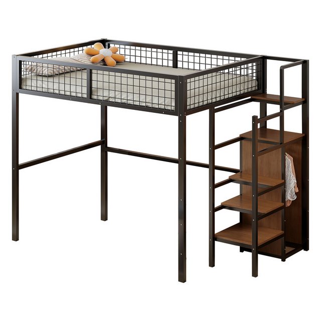 HAUSS SPLOE Metallbett 140x200 mit Leiter, Eisenrahmen und Lagerregal, Klei günstig online kaufen