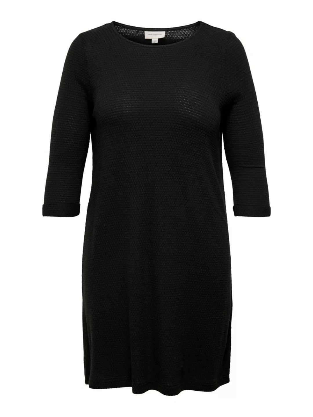 ONLY Curvy Strukturiertes Kleid Damen Schwarz günstig online kaufen