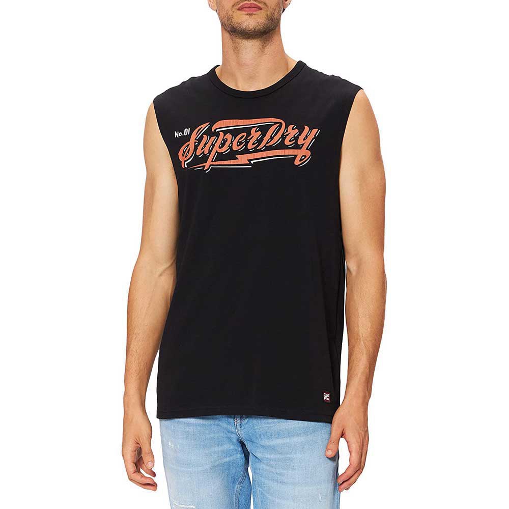 Superdry Boho Cut Off Graphic Ärmelloses T-shirt 2XL Black günstig online kaufen