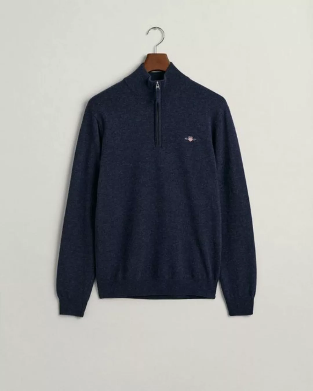 Gant Strickpullover SUPERFINE LAMBSWOOL HALF ZIP, DARK NAVY MELANGE günstig online kaufen