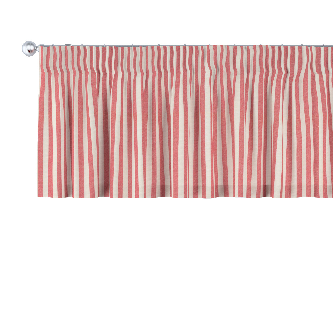 Kurzgardine mit Kräuselband, rot-ecru , 130 x 40 cm, Quadro (136-17) günstig online kaufen