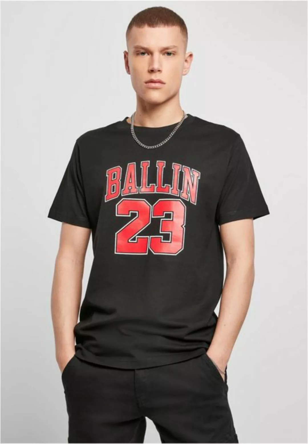 MisterTee Kurzarmshirt "MisterTee Herren Ballin 23 Tee" günstig online kaufen