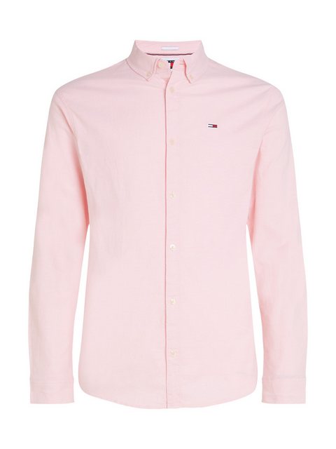 Tommy Jeans Langarmhemd TJM Slim Stretch Oxford Shirt mit Flaglabel auf der günstig online kaufen