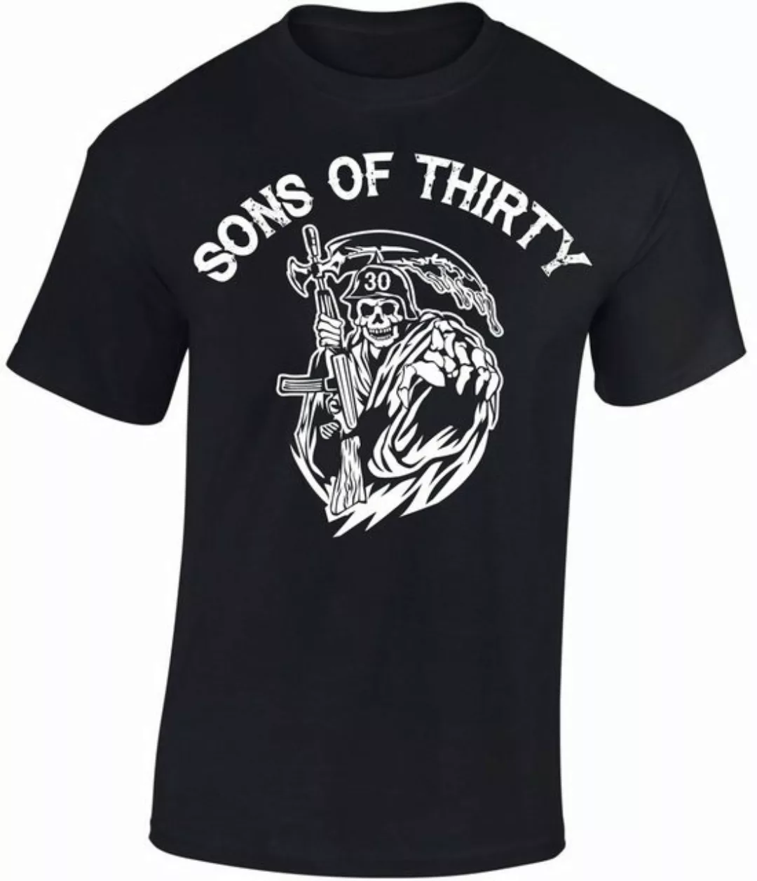 Baddery Print-Shirt Geburtstagsgeschenk für Biker, 30 Jahre, "Sons of Thirt günstig online kaufen