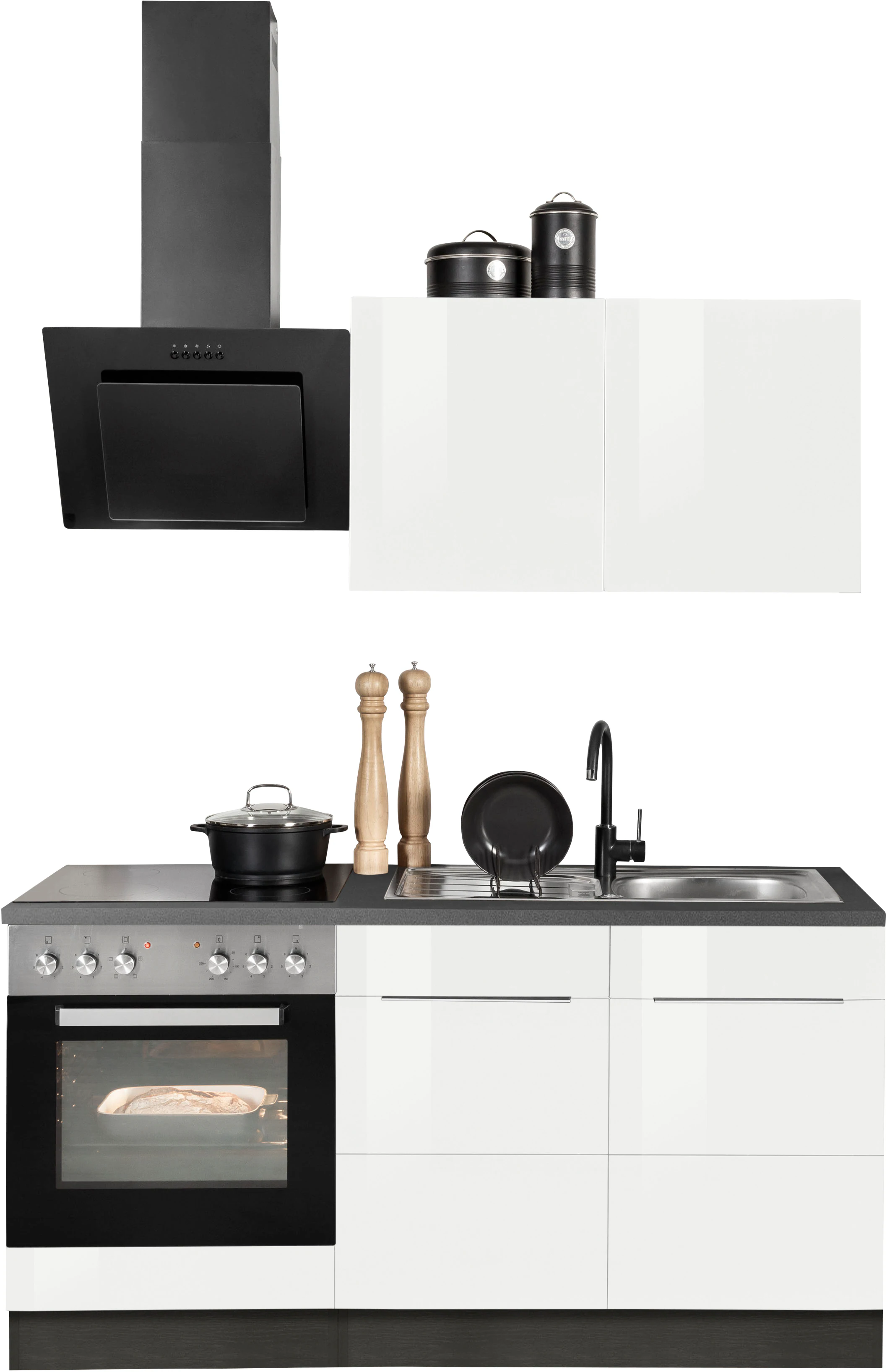 Kochstation Küchenzeile "KS-Brindisi", ohne Geräte, Breite 210 cm günstig online kaufen