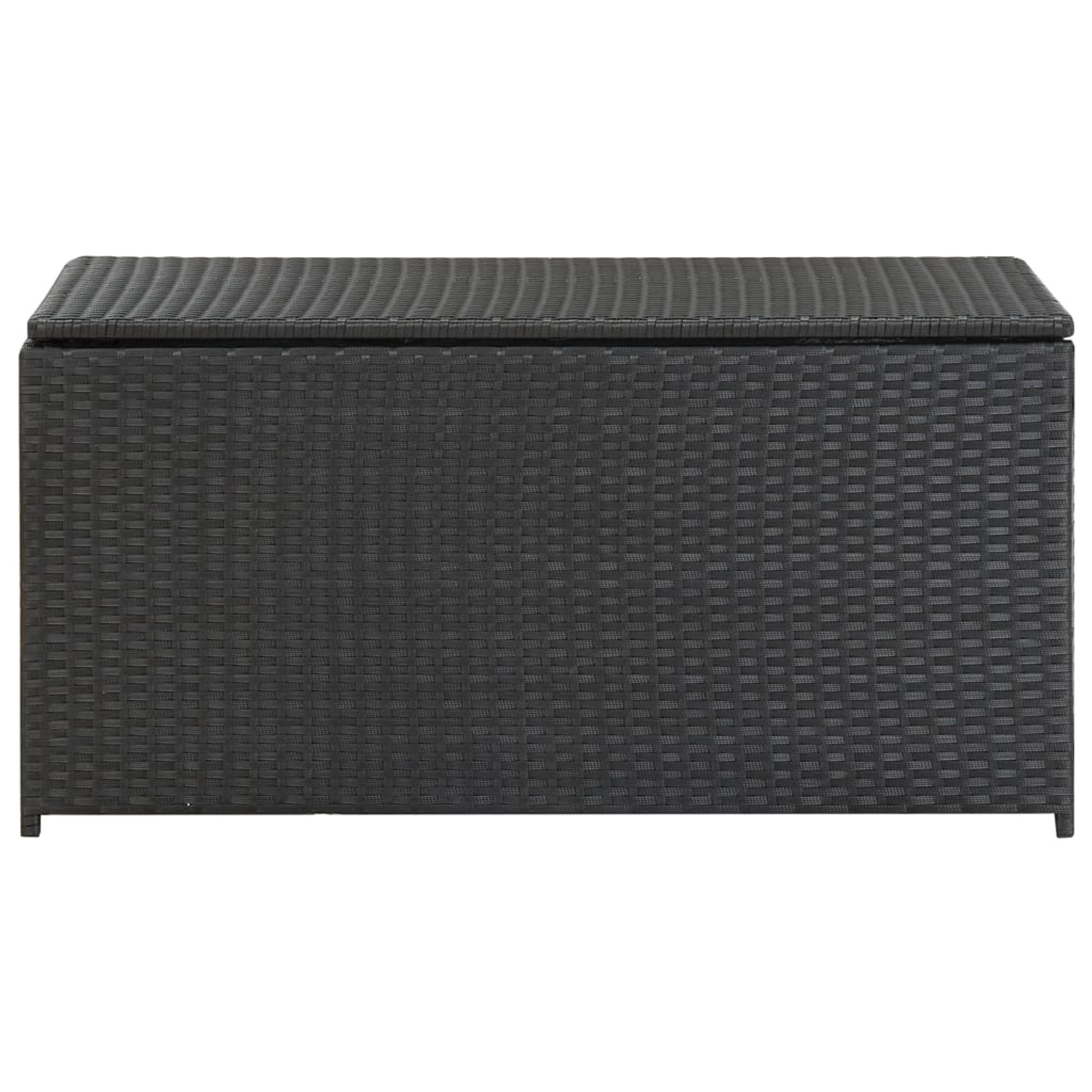 vidaXL Gartenbox Poly Rattan 100x50x50 cm Schwarz günstig online kaufen