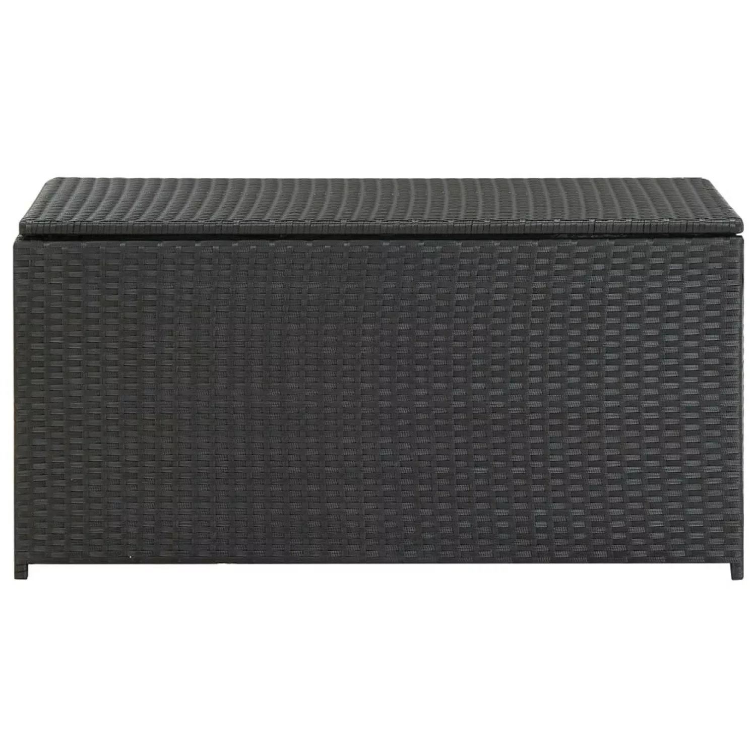 Gartenbox Poly Rattan 100x50x50 Cm Schwarz günstig online kaufen