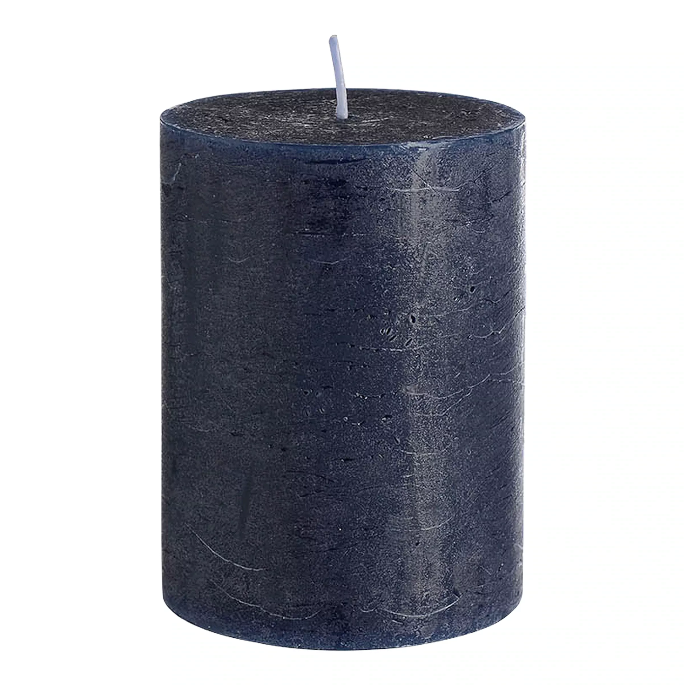 Kerze RUSTIC ca. D7, 7.5x10cm dkl. blau günstig online kaufen
