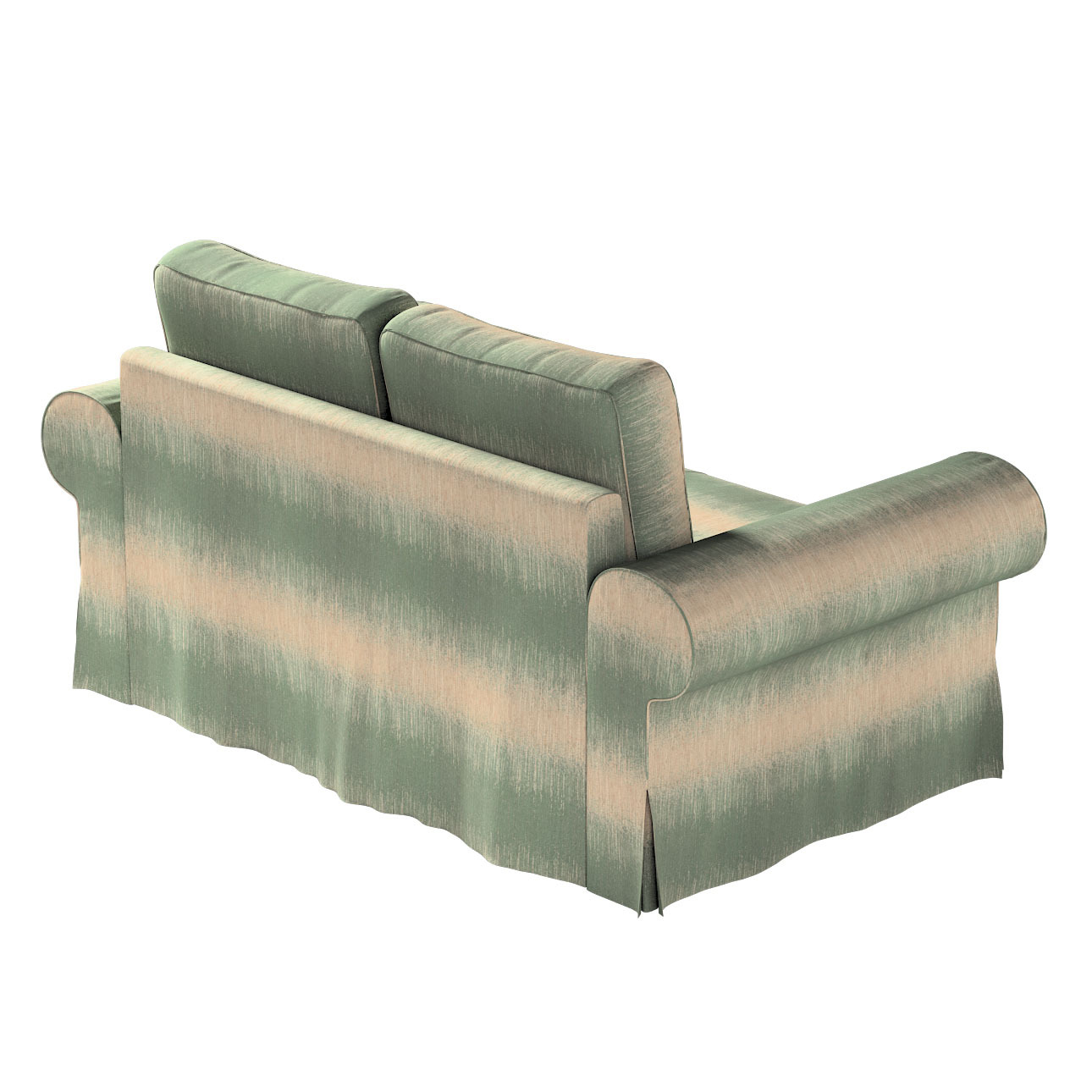 Bezug für Backabro 2-Sitzer Sofa ausklappbar, grün-beige, Bezug für Backabr günstig online kaufen