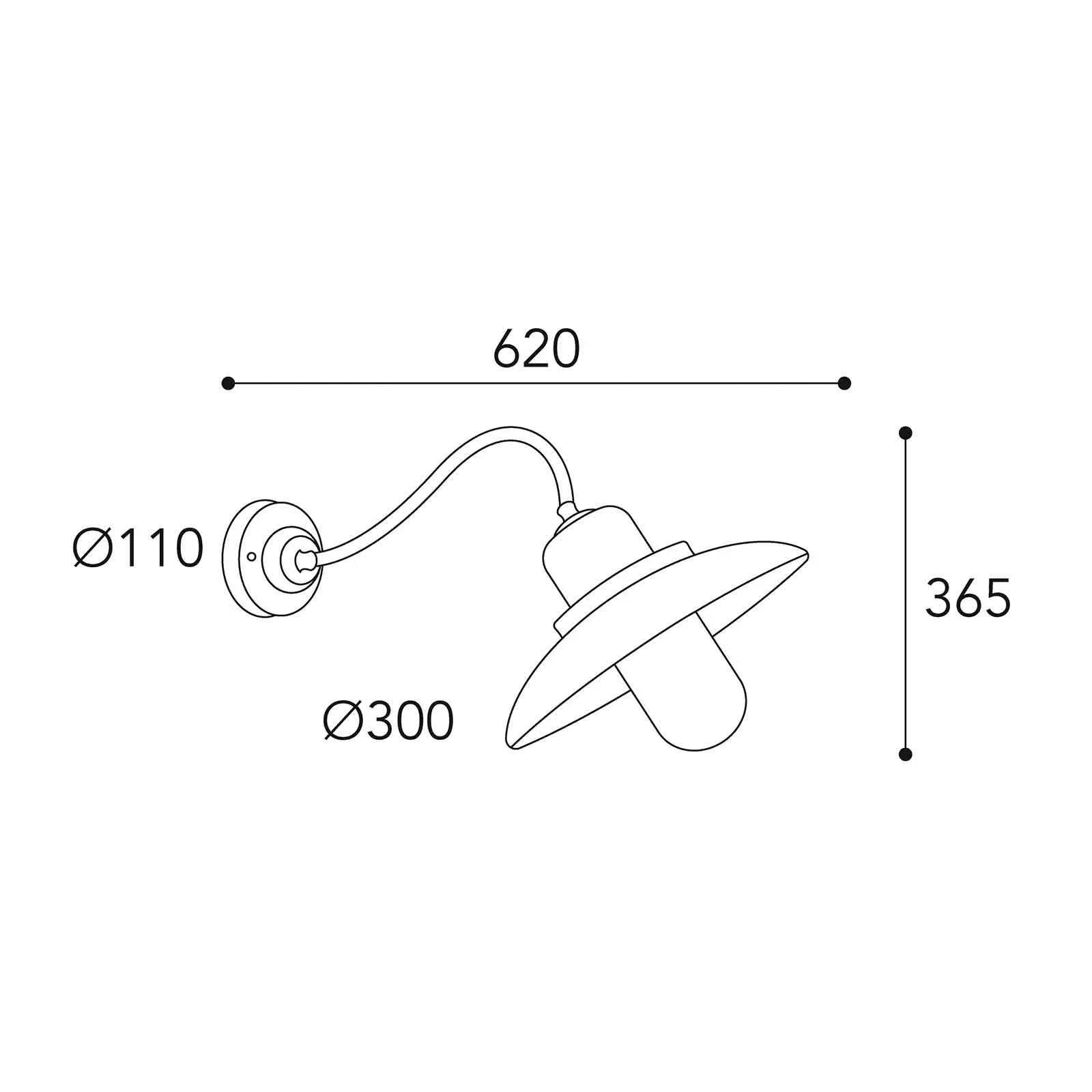 Außenwandlampe Patio 1351 messing antik/klar günstig online kaufen