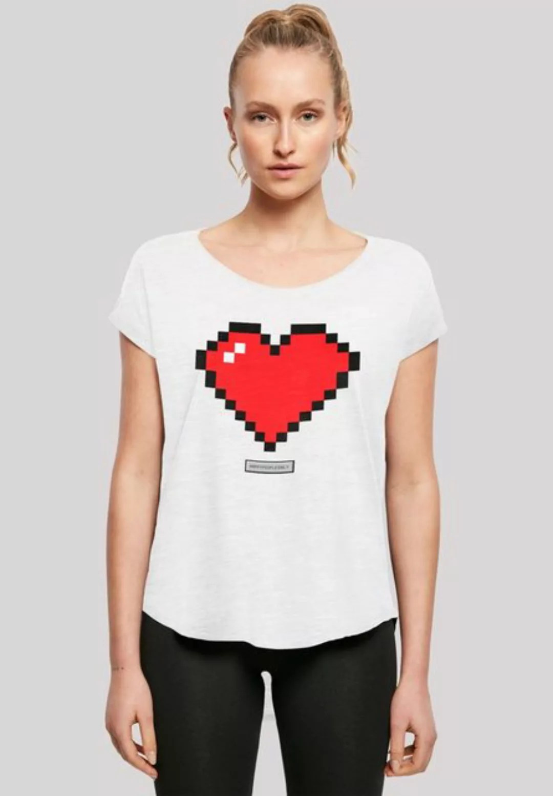 F4NT4STIC T-Shirt "Pixel Herz Good Vibes Happy People", Print günstig online kaufen