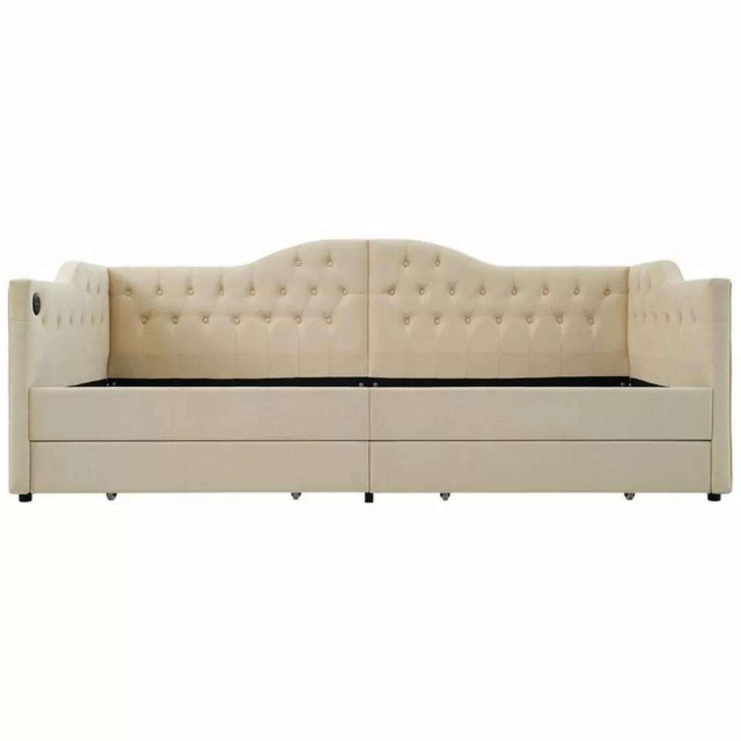 Odikalo Polsterbett Daybett Schlafsofa Bettgestell Stauraum 90x200/190(Ohne günstig online kaufen