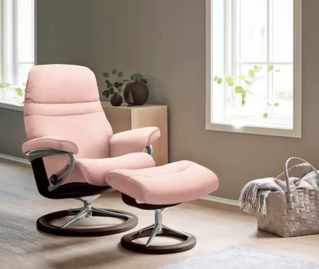 Stressless® Relaxsessel »Sunrise«, (Set, Relaxsessel mit Hocker) günstig online kaufen