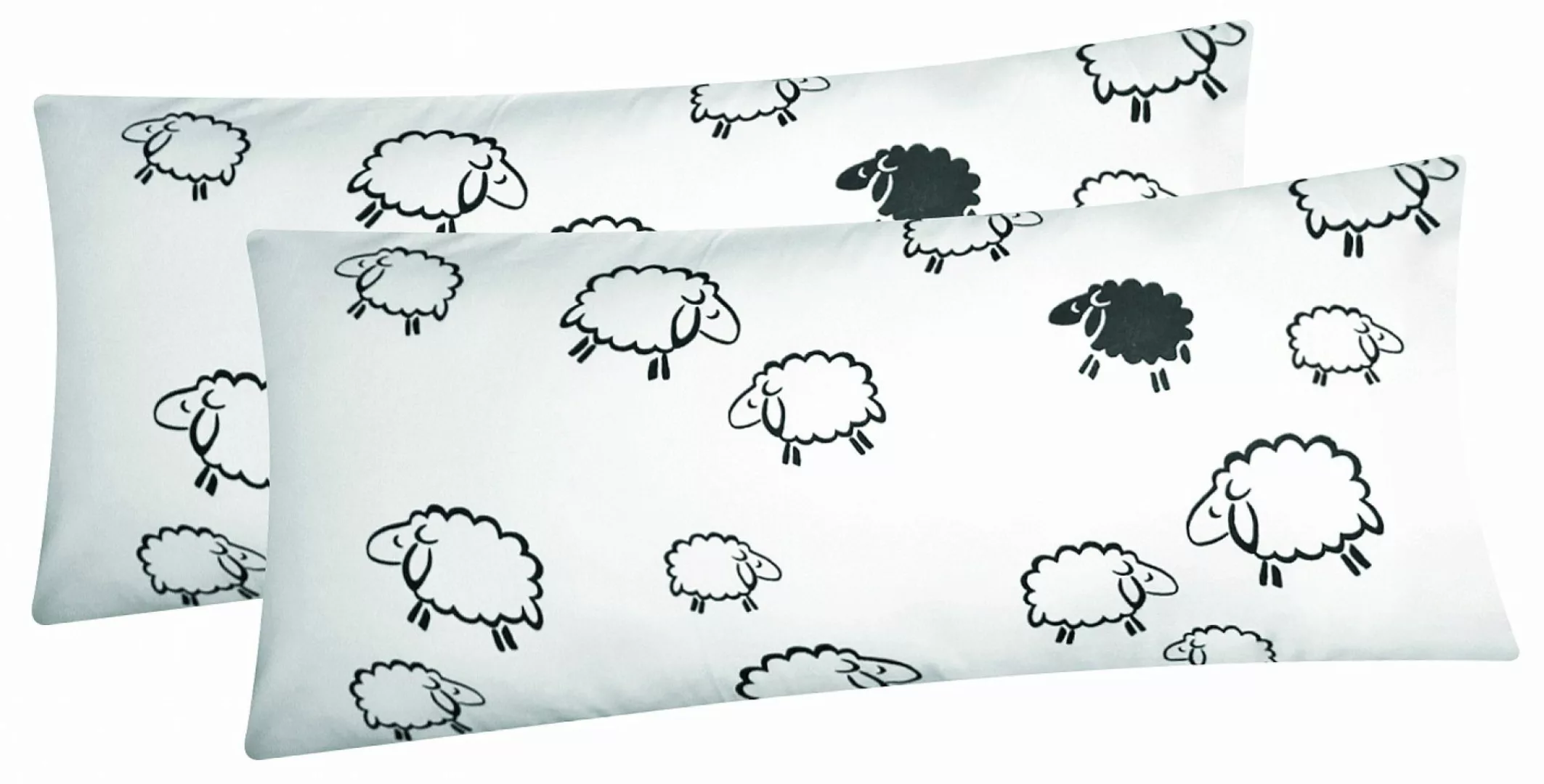 Heubergshop Kissenbezüge, (2 Stück), 40x80cm Schafe günstig online kaufen