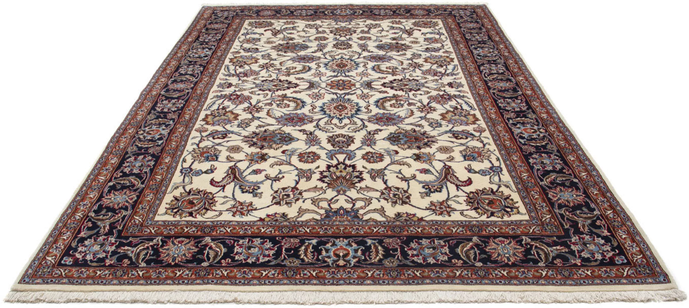 morgenland Wollteppich »Maschad Blumenmuster Beige 295 x 200 cm«, rechtecki günstig online kaufen