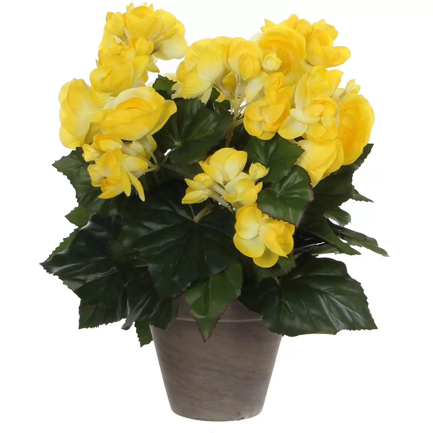 Kunstblume Begonia Gelb Topf-Ø 11,5 cm H 30 cm, Ø: 25 cm günstig online kaufen