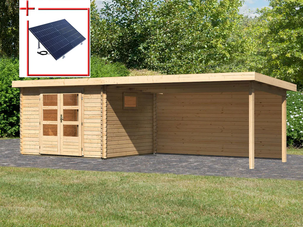 WOODFeeling Gartenhaus "Trittau 3", mit Anbaudach günstig online kaufen