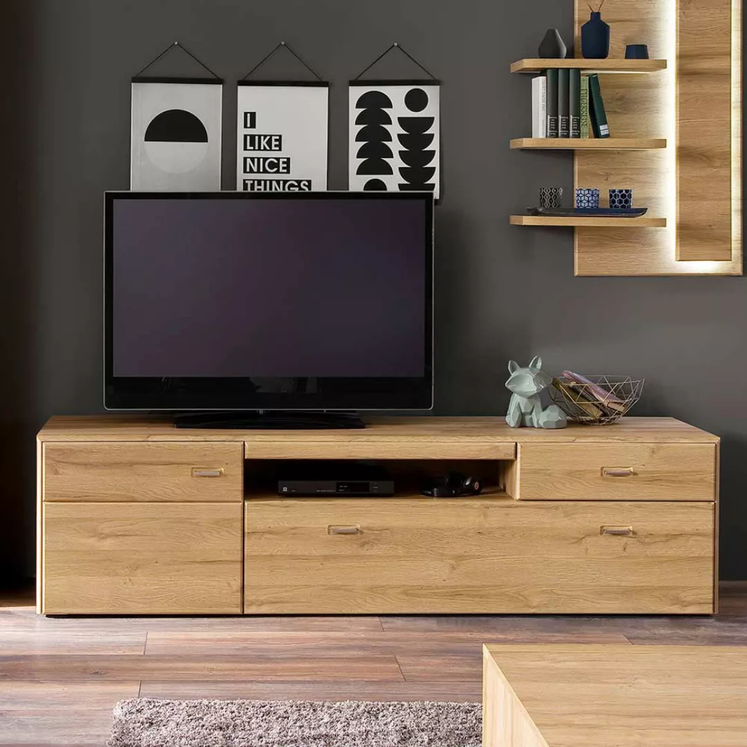 Fernsehboard in Wildeichefarben 205 cm breit günstig online kaufen