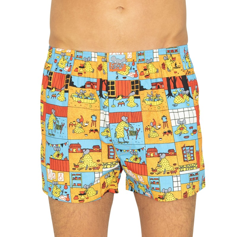 Lousy Livin Boxershorts Blau & Orange mit Motiv günstig online kaufen