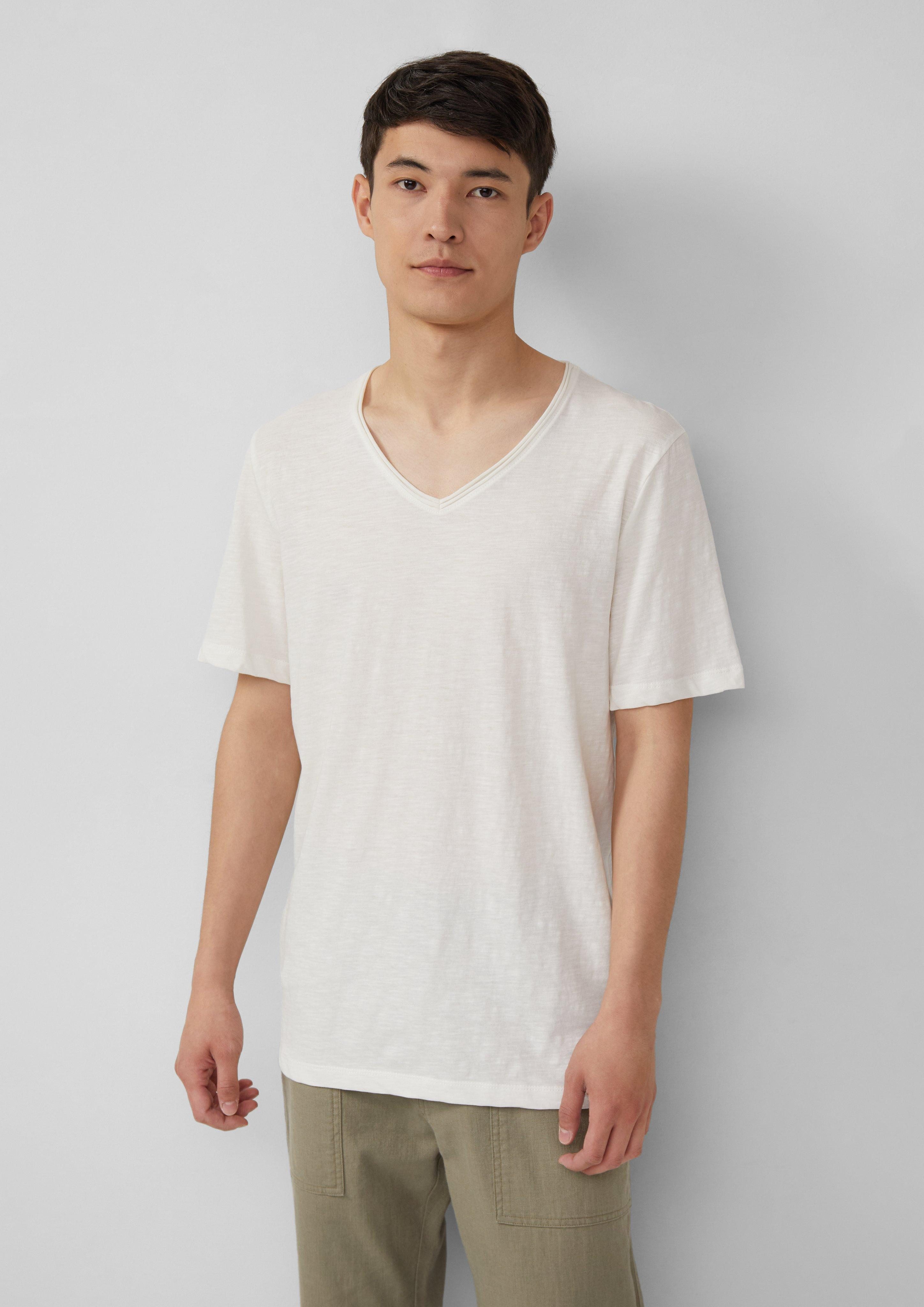 s.Oliver Kurzarmshirt Luftiges T-Shirt mit V-Ausschnitt günstig online kaufen