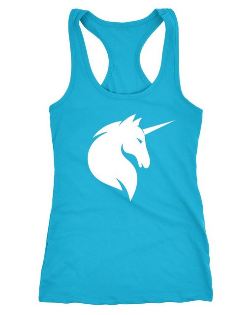 MoonWorks Tanktop Damen Tanktop Einhorn Kopf Silhouette Unicorn Head Racerb günstig online kaufen