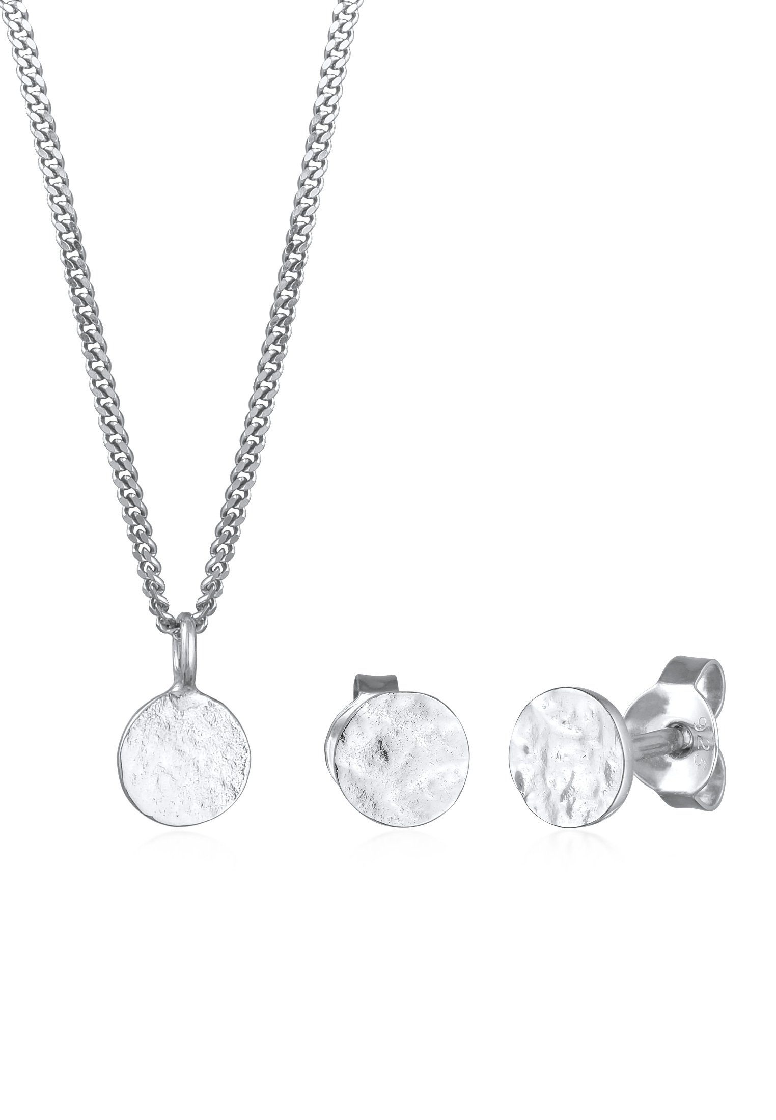 Elli Schmuckset Kette und Ohrringe Plättchen günstig online kaufen