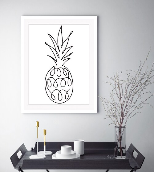 queence Bild »Juliane«, Ananas, gerahmt, Ananas günstig online kaufen