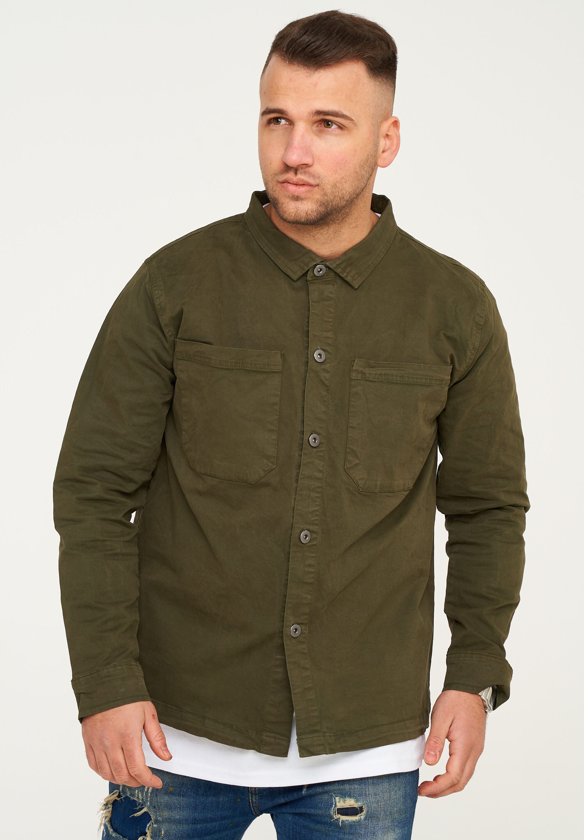 SOULSTAR Langarmhemd S2PLUNGE Herren Overshirt Freizeithemd günstig online kaufen