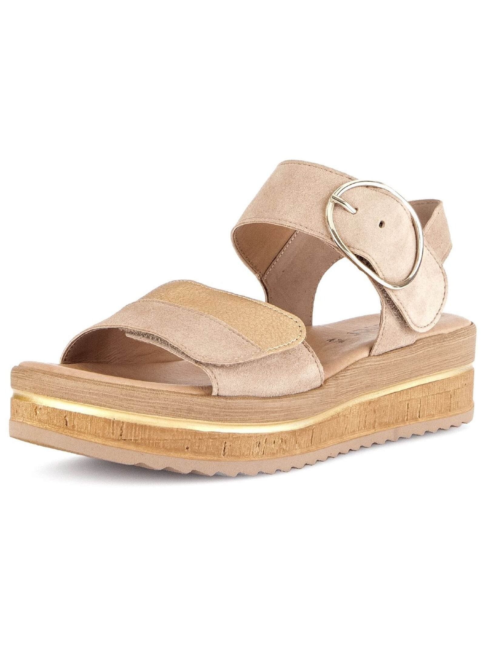 Gabor Gabor Sandalen Veloursleder/Textil Keilsandalette günstig online kaufen