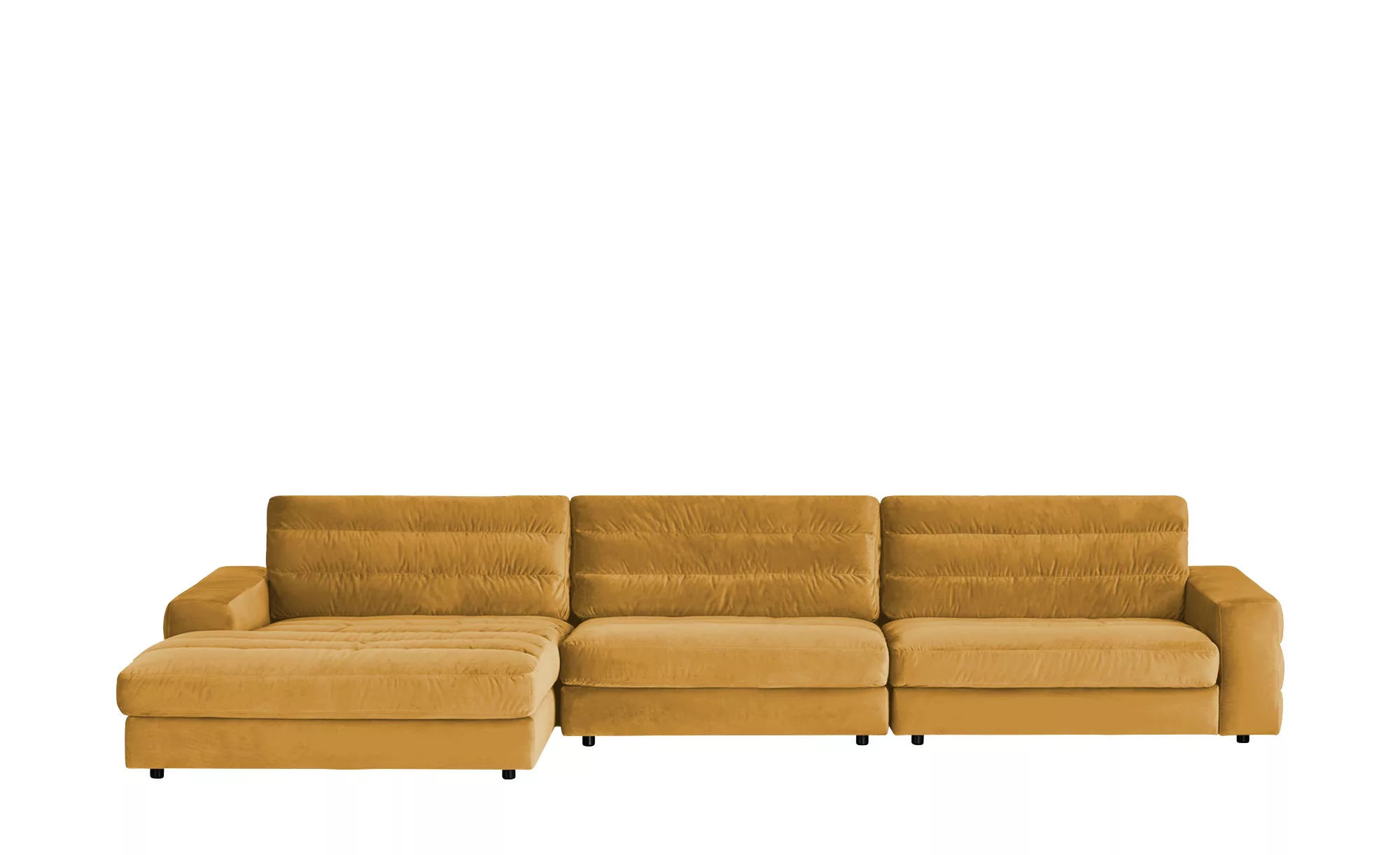 Ecksofa Samt  Scarlatti ¦ gelb ¦ Maße (cm): B: 416 H: 83 T: 205 Polstermöbe günstig online kaufen