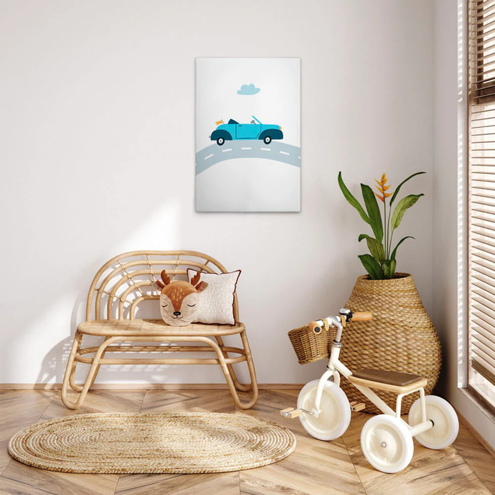 A.S. Création Leinwandbild "Cars 2 - Wandbild Weiß Blau Grau Keilrahmen Kun günstig online kaufen