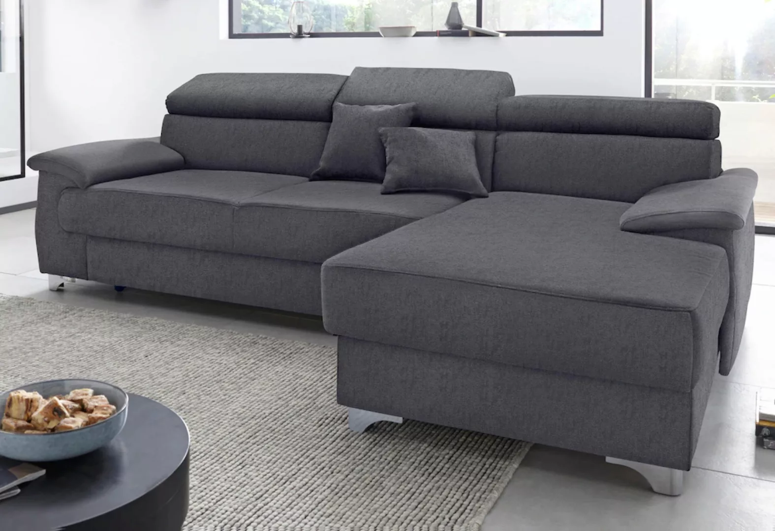 DOMO collection Ecksofa "Trento L-Form, mit Kufenfuß oder Einzelfuß", wahlw günstig online kaufen