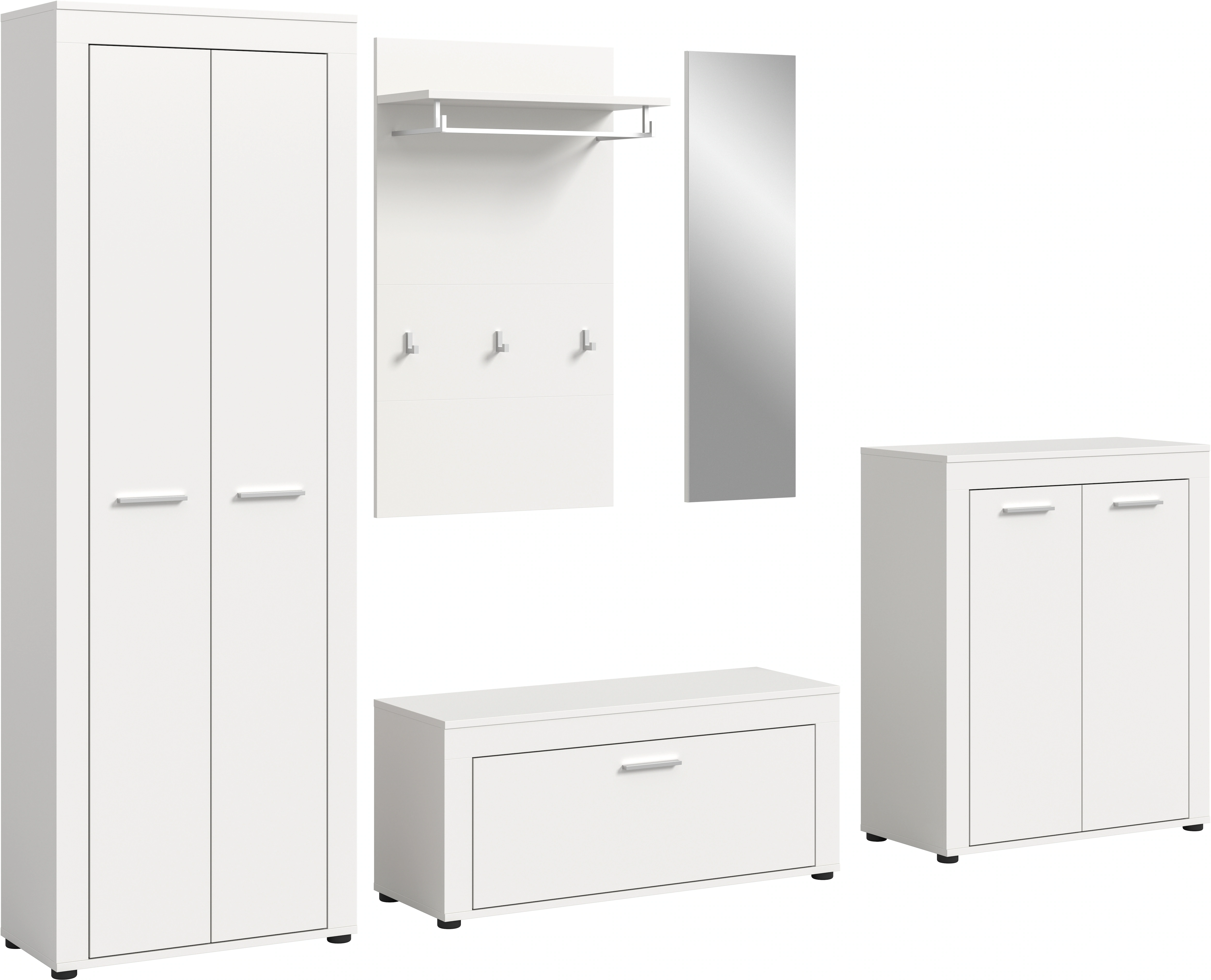 INOSIGN Garderoben-Set "Aosta", (Set, 5 St.), Aosta, Höhe 191 cm, Garderobe günstig online kaufen