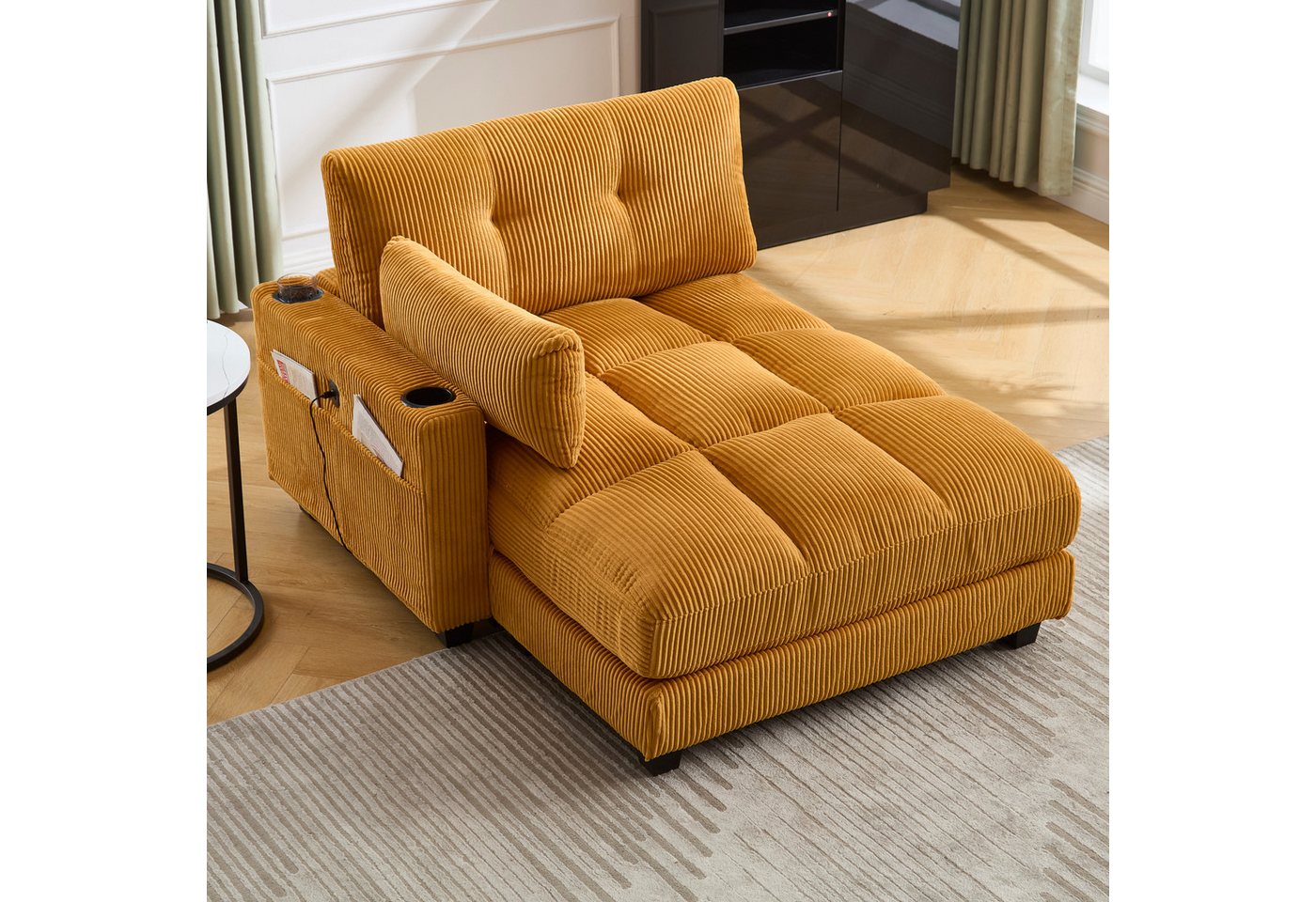 OKWISH Schlafsofa Modernes Schlafsofa,Loungesofa,Schlafsofa, aus Samt mit B günstig online kaufen