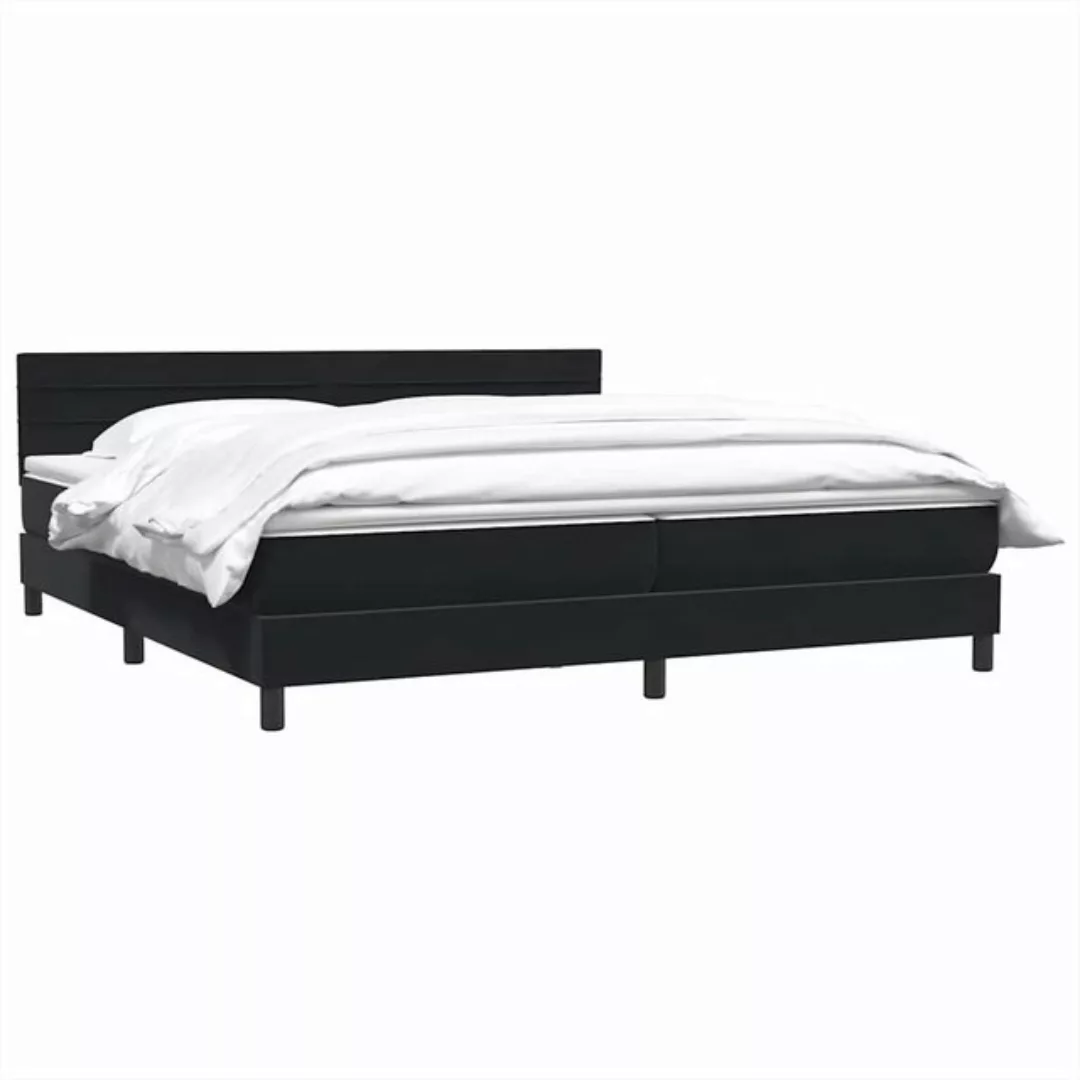 vidaXL Bett Boxspringbett mit Matratze Schwarz 180x210 cm Samt günstig online kaufen